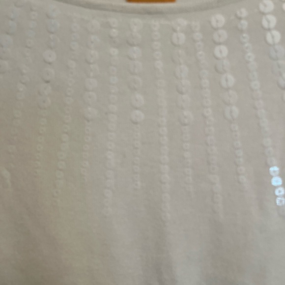 Ruby Rd. Women's Cream Sequin Top - Picture 2 of 3